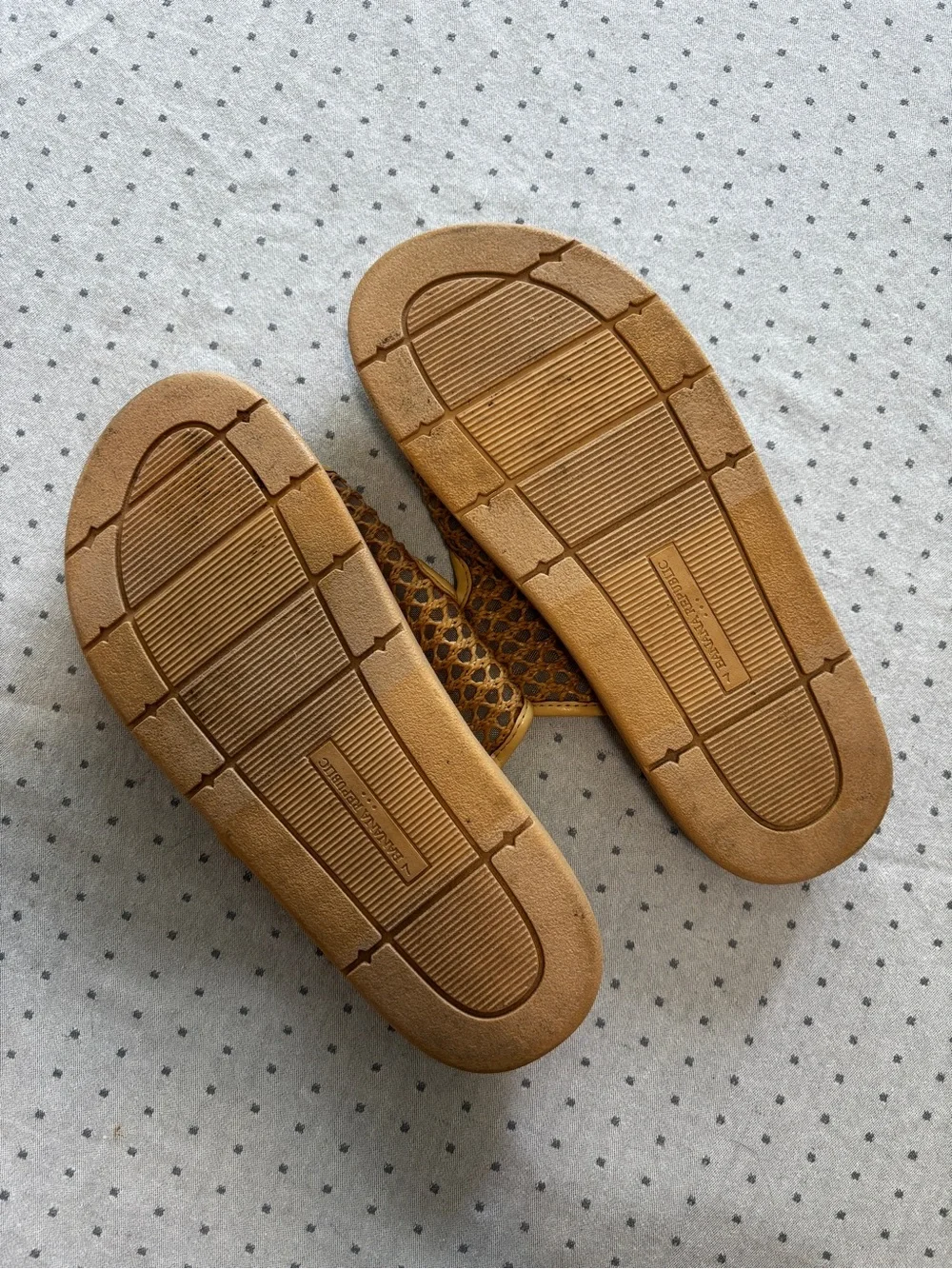 Banana Republic NWOT! Tan Woven Birkenstock Type Slide Sandals Never Worn
